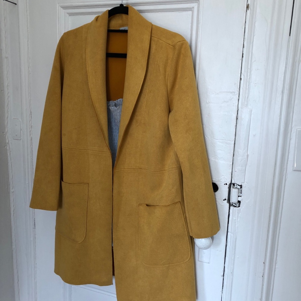 Zara Mustard Faux Suede Jacket